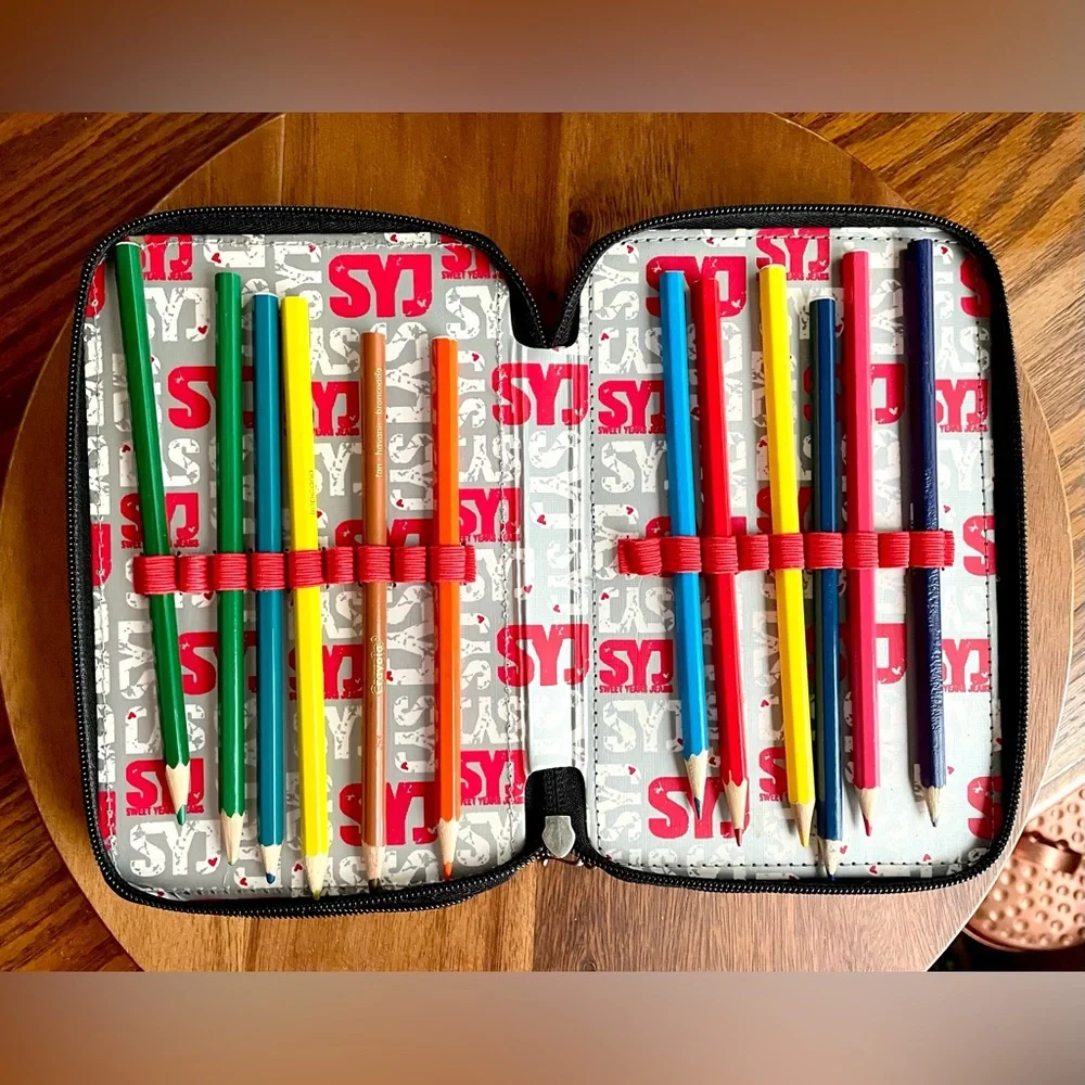 Sweet Years Jeans Pencil Case - Large Capacity - Pouch - Durable Organizer